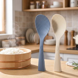 Spatule à riz en silicone, résistante à la chaleur, antiadhésive, avec texture antidérapante pour cuiseur à riz et préparation culinaire - Product Image 1