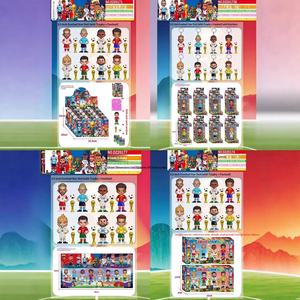 Juguetes de Fútbol de 3.5 Pulgadas con <span class=keywords><strong>Base</strong></span>, Figuras de Jugadores de Fútbol de PVC, Ronaldo, Roma, Adornos Deportivos, Muñecos Estrella, 8 Piezas/Juego - Product Image 1