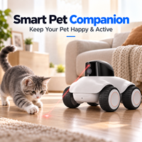 Intelligenter Haustier-Roboter mit Kamera, 2,5K HD Mobiler Begleiter mit Laserspielzeug, Aufhellungslicht, Zwei-Wege-Audio, WiFi6 für Katzen- und Hundehausüberwachung
