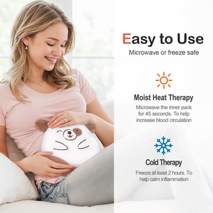 Microwavable Cute Puppy Warm Therapy Bebé <span class=keywords><strong>Ansiedad</strong></span> Alivio de cólicos Juguete de peluche Animal de peluche con granos naturales - Product Image 6