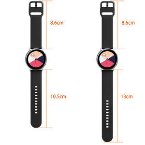 Venta al por mayor 20mm 22mm correa de reloj deportivo de silicona para Samsung <span class=keywords><strong>Galaxy</strong></span> <span class=keywords><strong>Active</strong></span> <span class=keywords><strong>2</strong></span> S3 S2 disponible en <span class=keywords><strong>rosa</strong></span> amarillo naranja multicolor - Product Image 6