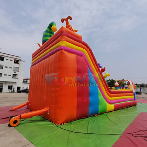 Château gonflable géant en PVC pour enfants, toboggan commercial double piste, château gonflable de cirque pour intérieur/extérieur - Product Image 4