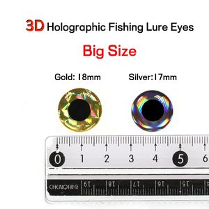 Vente en gros d'appâts 3D pour la fabrication de mouches de poisson 2mm à 10mm en argent rouge doré - Product Image 6