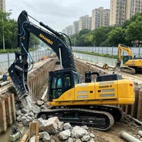 Excavatrice sur chenilles SH600 450HP économique pour travaux de terrassement et projets routiers
