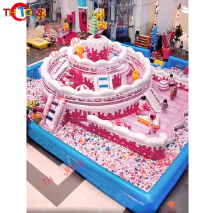 <span class=keywords><strong>Location</strong></span> de gâteau d'<span class=keywords><strong>anniversaire</strong></span> à thème en PVC rose Jumping Castle Bounce House - Product Image 2