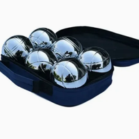 Vente en gros de boules de pétanque en métal personnalisées, 6 pièces, avec sac de transport