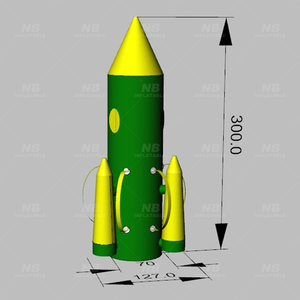 Custom Outdoor Team Building Event Use <strong>Inflatable</strong> Space <strong>Rocket</strong> PVC <strong>Rocket</strong> Race Game for Kids and Adults - Product Image 5