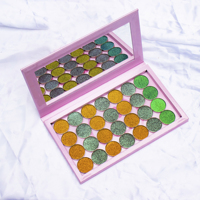 Palette magnétique vide avec miroir, comme un livre Palette magnétique vide rose à la mode et belle