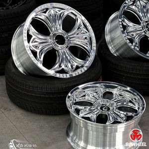 Rines Forjados SJ Chrome Hearts Pulidos de 20-24 Pulgadas, Estilo Vintage Retro, Compatibles con Chevy Impala, <span class=keywords><strong>Lincoln</strong></span>, Cadillac Deville, Rolls Royce - Product Image 6