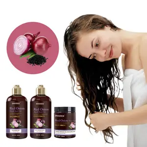 Private Label Anit-Hair Loss Shampoo Strengthens Hair Growth Shampoo Red Onion Regrowth Custom Hair Shampoo And Conditioner Set