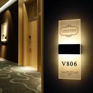 Plaque de porte électronique intelligente avec Logo personnalisé, écran tactile Led, pour maison