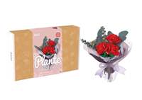 Décor à la maison fausses fleurs Bouquet jouets bouquets de roses florales artificielles Mini rose rouge brique bricolage Moc Nano fleur blocs de construction