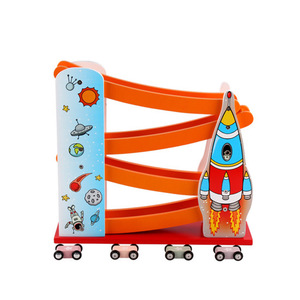 Toddler <strong>Toys</strong> for 1 2 Year Old Boy and Girl Gifts <strong>Wooden</strong> Race Track <strong>Car</strong> <strong>Ramp</strong> Racer With 4 Mini <strong>Cars</strong> - Product Image 3