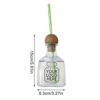 Gobelet à cocktail classique personnalisé de 375ml bouteille de tequila Patrone en plastique personnalisée avec couvercle en liège arc-en-ciel