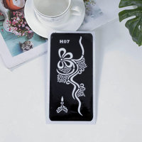 Modèle d'autocollant de tatouage imperméable dessiné à la main, motifs géométriques ajourés, unisexe, impression par transfert d'eau, petite taille