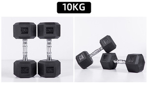 Manubri Esagonali Neri per Palestra Domestica - Ghisa con Rivestimento in Gomma Ecologico e Durevole, Logo Personalizzabile Disponibile, Gamma Pesi 2-100kg - Product Image 6