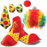 PESENAR Halloween Joker Clown Costume Kit Carnaval Mascarade Fête Cosplay Accessoires