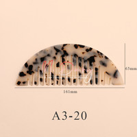 Mi Dairy Peignes à dents larges en acétate en demi-forme Peigne de barbier démêlant ionique pour femmes filles Jade pour la maison hôtel-89014
