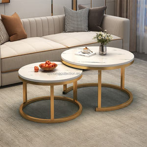 Moderno lusso nidificare tavolino rotondo, Set di mobili da salotto al centro tavolino, stile nordico moda tavolino da caffè - Product Image 2