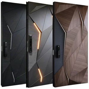 <span class=keywords><strong>Porte</strong></span> <span class=keywords><strong>d</strong></span>'<span class=keywords><strong>entrée</strong></span> pivotante moderne de luxe au design américain 3D, en <span class=keywords><strong>bois</strong></span> et <span class=keywords><strong>aluminium</strong></span>, pour villa, avec sécurité renforcée - Product Image 1
