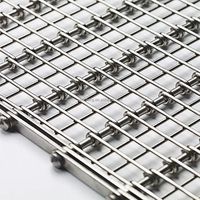 Nueva Cinta Transportadora Eye Flex Link con Cadena de Acero Inoxidable 304 316 y Protección Lateral Disponible para Horneado, Lavado y Congelación