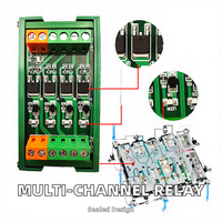 Modul Relay Output Sinyal Transistor 4 8 12 16 Kanal NPN PNP SCR 5A 24VDC Papan Penguat PLC