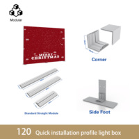 A-New Drop Shipping support mural Flex Textile visage rétro-éclairé personnalisé Led ouvert signe aluminium boîte à lumière cadre