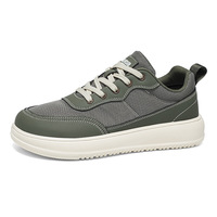 Baskets basses décontractées pour hommes avec logo personnalisé, en cuir à lacets, respirantes, légères et confortables, style créateur