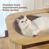 Arbre à chat haut de gamme avec griffoir, structure d'escalade, tapis en sisal résistant à l'usure et sans poussière, design universel en forme de capsule spatiale