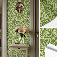 Papier peint auto-adhésif imperméable Willow Geometric Industrial, décoration intérieure, vert, pour mur, garantie 1 an, salon