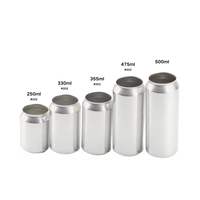 Boîte en aluminium monobloc de 250 ml, 330 ml, 500 ml avec # 202 Couvercles faciles à ouvrir pour les emballages de boissons, en alliage d'aluminium, en métal, pour les canettes