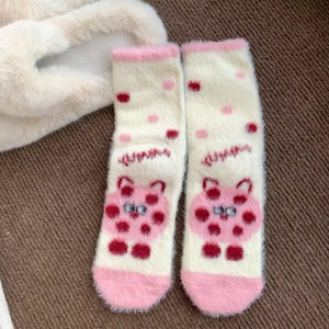 Yubon Feel Cute Cartoon Cozy Hairy Mink Velvet <strong>Socks</strong> Autumn Winter Hosiery Thickened Plush <strong>Warm</strong> Sleep Home Fluffy <strong>Socks</strong> - Product Image 6