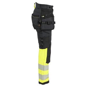 BLAKLADER - 702516489933C42 <b>Women</b>’s Hi-Vis <b>trousers</b> 4-way <b>stretch</b> Black/Hi-vis yellow - EAN 7330509929179 HI-VIS WORKWEAR - Product Image 3