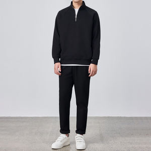 Sudadera Deportiva con Capucha para Hombre, Personalizada al por Mayor, ODM, 100% Algodón, Secado Rápido, Impermeable, Estampada, con Cierre de Cremallera de un Cuarto, para Invierno - Product Image 4