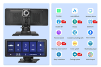 NUEVA Dashcam Táctil de 10.26 Pulgadas con Cámara Delantera y Trasera Dual, ADAS, Carplay y Android Auto, Transmisión en Vivo