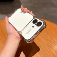 Coque Souple en TPU Couleur Unie de Luxe pour iPhone 17 Air 16 15 Plus 14 12 13 Pro Max Plus, Plaqué Brillant, Antichoc, Housse de Protection