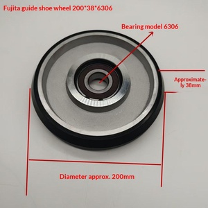 ล้อรองรับรองเท้าฟูจิตะ รุ่น 200*38*6306 พร้อมตุ้มถ่วงน้ำหนัก 130*24*6304 สีดำ/เงิน - Product Image 2