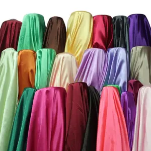 High Quality Wedding 100 Polyester Fabric Home Textile Soft Silk Satin Dress Fabric Roll For Decorations