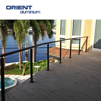 Rampe de balcon en acier inoxydable pour terrasse extérieure, faible entretien