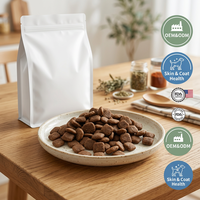 Nourriture sèche pour chiens à double couche, 28% de protéines, oméga 3, oméga 6, huile de poisson saumon, santé de la peau et du pelage, soutien contre la perte de poils, toutes races