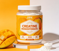 Créatine monohydrate en poudre OEM 300g Haute pureté Complément alimentaire pour adultes Croissance musculaire Énergie Soutien immunitaire Sans saveur