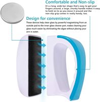 Brosse d'aquarium en plastique grattoir flottant en verre nettoyeur magnétique d'algues épurateur aimant de nettoyage d'aquarium pour aquarium