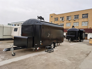 Green Aluminum Square Mobile <b>Mini</b> Food Trailer Multifunctional Outdoor Street Food Truck Snack Food Chips Candy Stainless Steel - Product Image 4