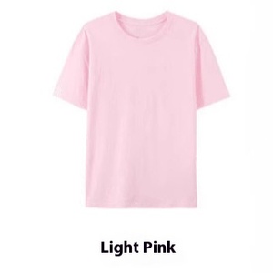 Wholesale 180G Cotton Men's <b>T</b>-shirt Short Sleeve Loose Fit Plus Size Solid <b>T</b> Shirts - Product Image 2
