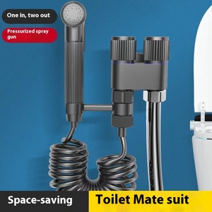 Handheld <strong>Bidet</strong> <strong>Sprayer</strong> Set Stainless Steel and <strong>Plastic</strong> for Bathroom <strong>Toilet</strong> Cleaning for Hotels - Product Image 3