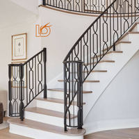 Garde-corps d'escalier en métal de style moderne de 44 pouces pour le département