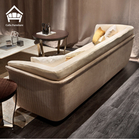 Canapé Chesterfield Moderne en Velours Italien 1/2/3 Places, Cuir Royal Luxe pour Maison, Hôtel, et Ensemble de Meubles de Salon de Villa