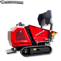 Mini-dumper sur chenilles XINIU Rhinoceros XN800, 800 kg, diesel, hydraulique, compact, pour chantier, ferme, construction, certifié CE