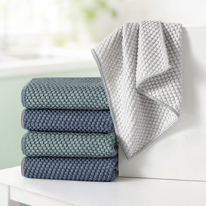 Paño de Limpieza de Microfibra con Textura de Puntos, Paño de Limpieza Multiusos, Suave y Absorbente, Antiarañazos, Paño de Cocina para Platos - Product Image 2