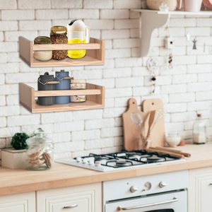 Estantes <span class=keywords><strong>flotantes</strong></span> de madera montados en la pared para niños, libros y revistero para cocina, baño, guardería, uso - Product Image 3